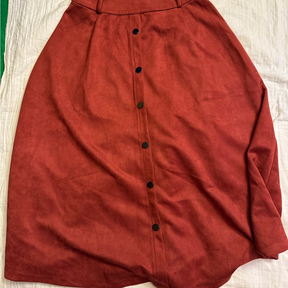Gabby Isabella Rich Red A-Line Skirt